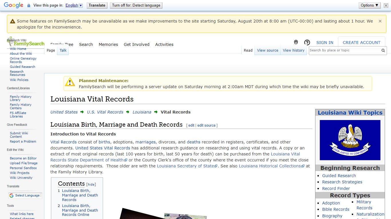 Louisiana Vital Records • FamilySearch